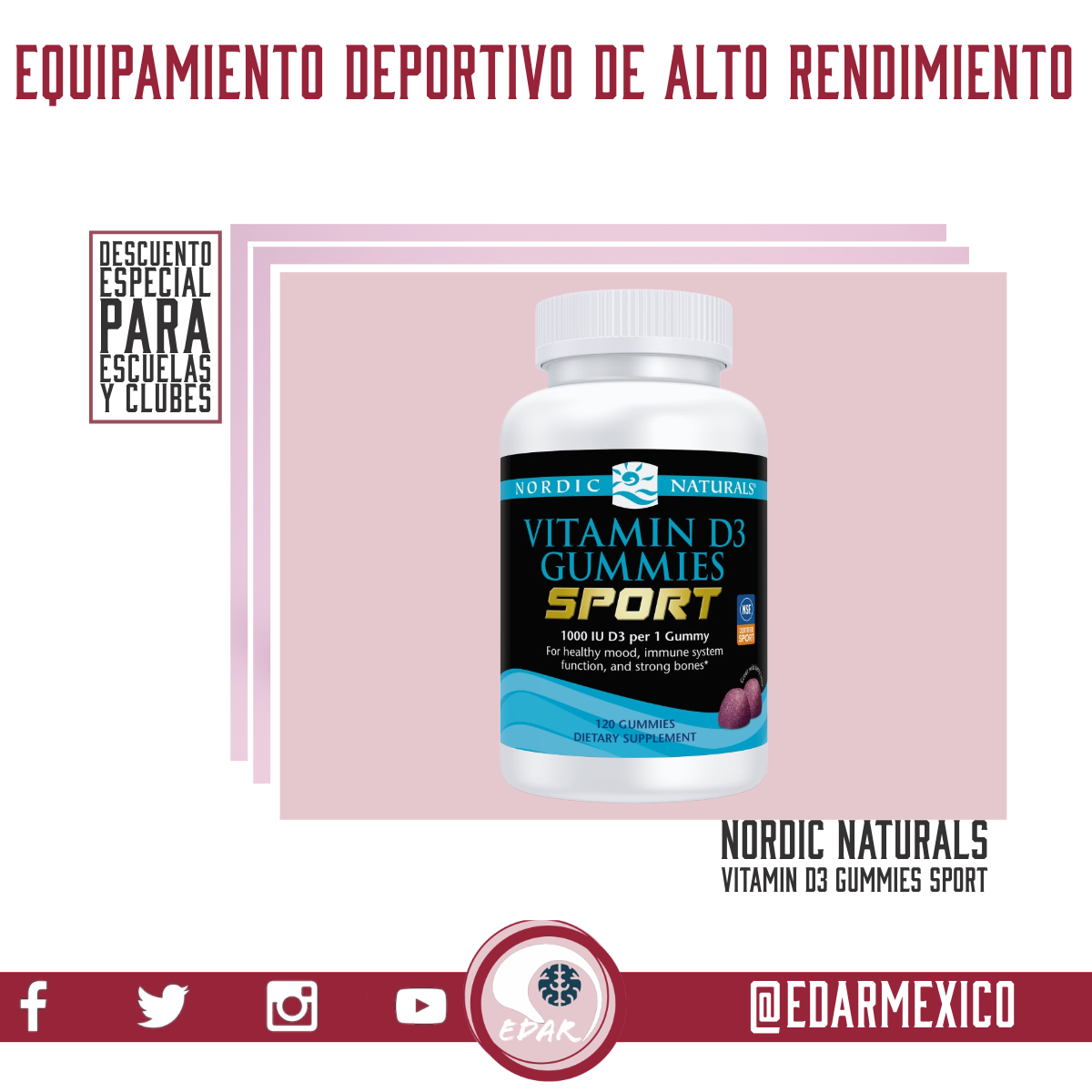 NORDIC NATURALS VITAMIN D3 GUMMIES SPORT