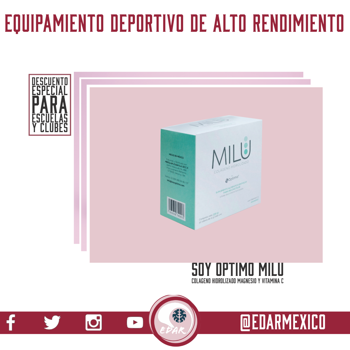 SOY OPTIMO MILU COLÁGENO HIDROLIZADO CON MAGNESIO Y VITAMINA C