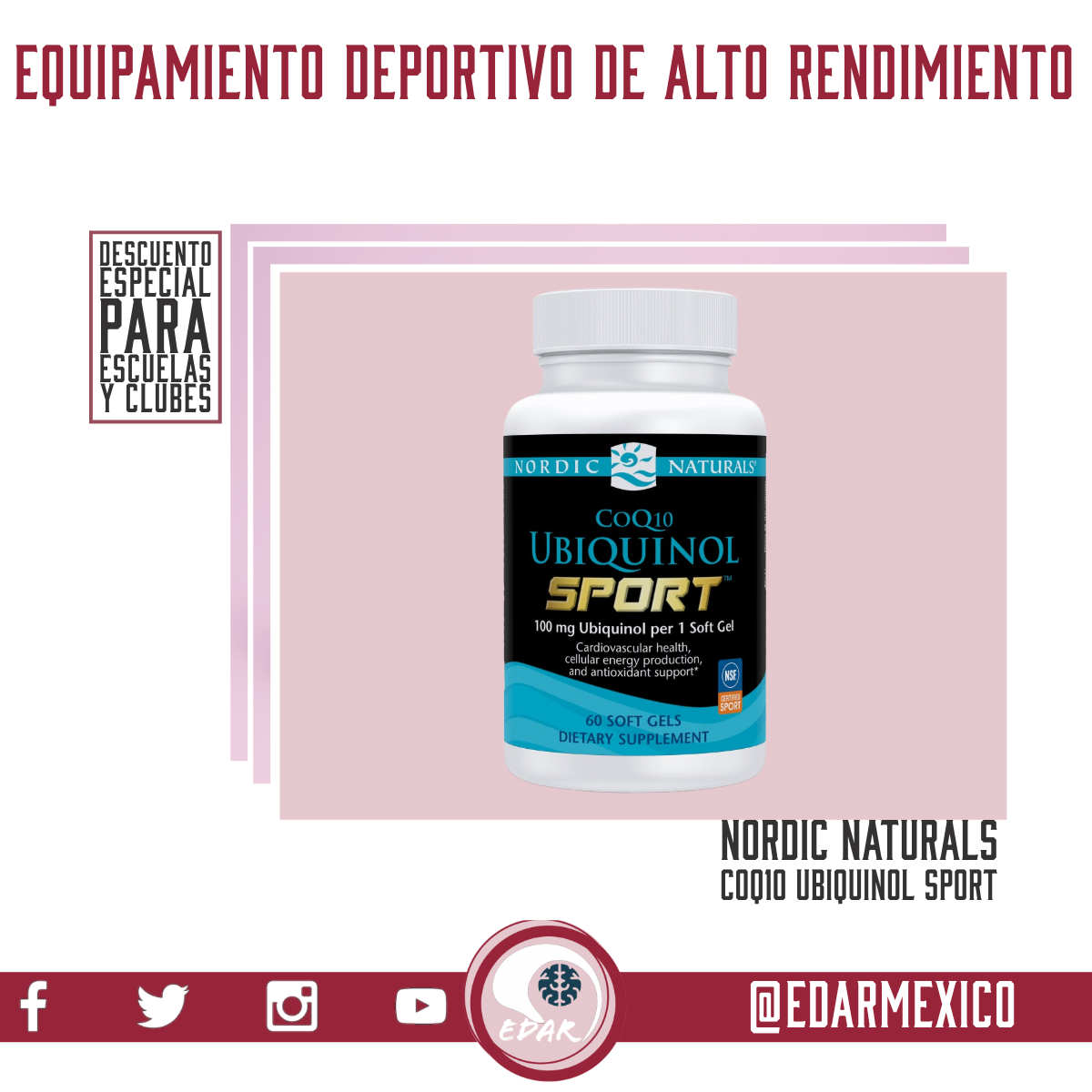 NORDIC NATURALS COQ10 UBIQUINOL SPORT