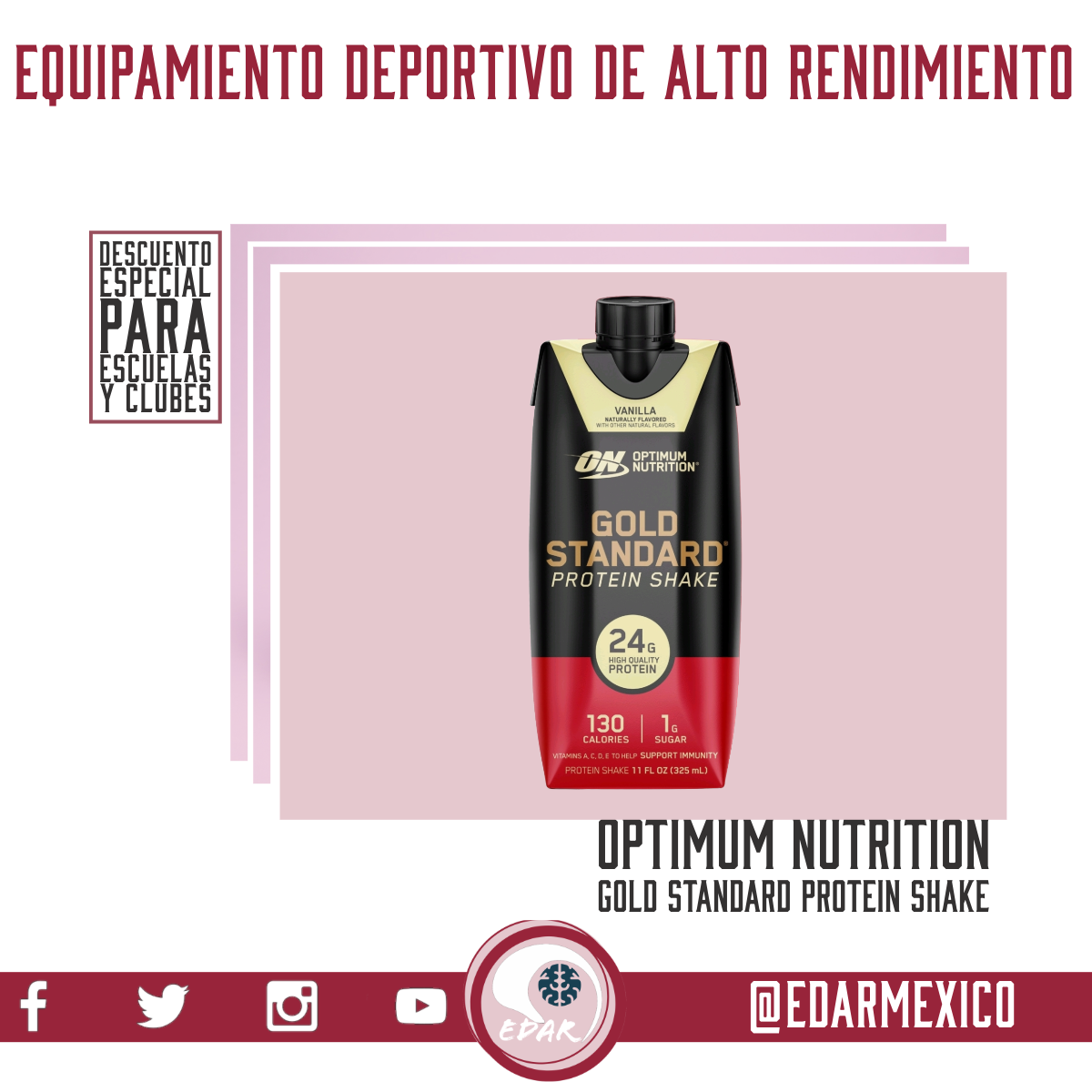 OPTIMUM NUTRITION GOLD STANDARD PROTEIN SHAKE 325 ML 12 PACK