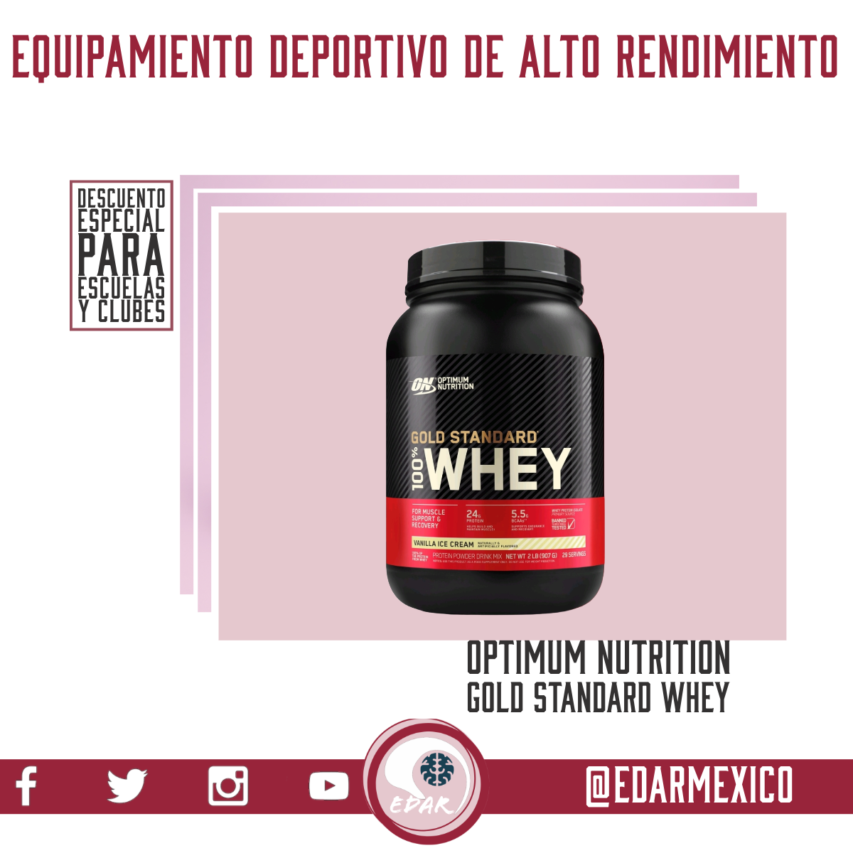 OPTIMUM NUTRITION GOLD STANDARD 100% WHEY 68 SERVICIOS